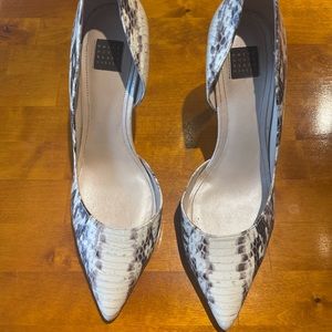 White House Black Market Faux Snakeskin Heels